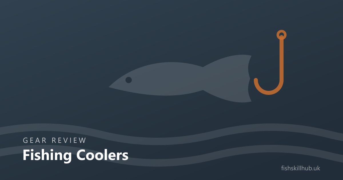 Fishing cooler with ice and catch on boat deck